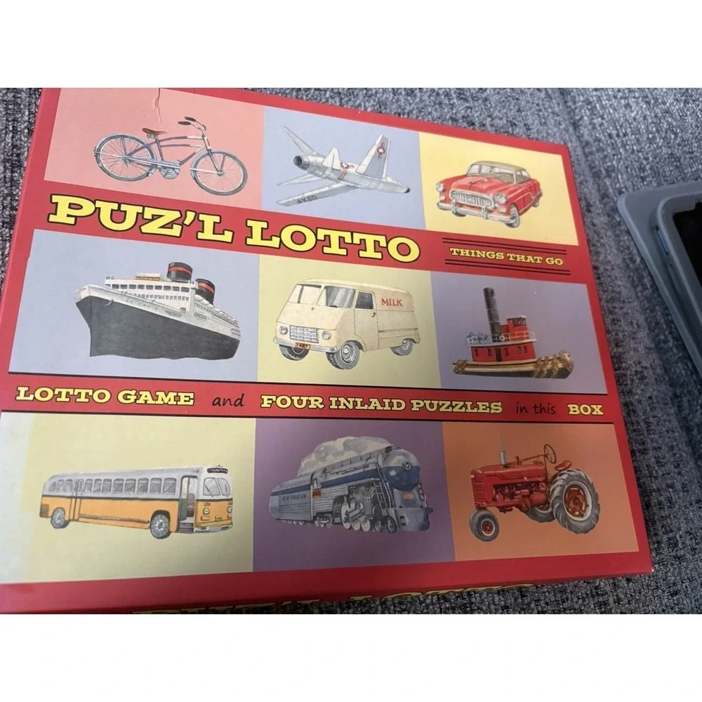 Puz'l Lotto Things That Go Vintage 1950s Style Transportation Puzzle Game 30-021